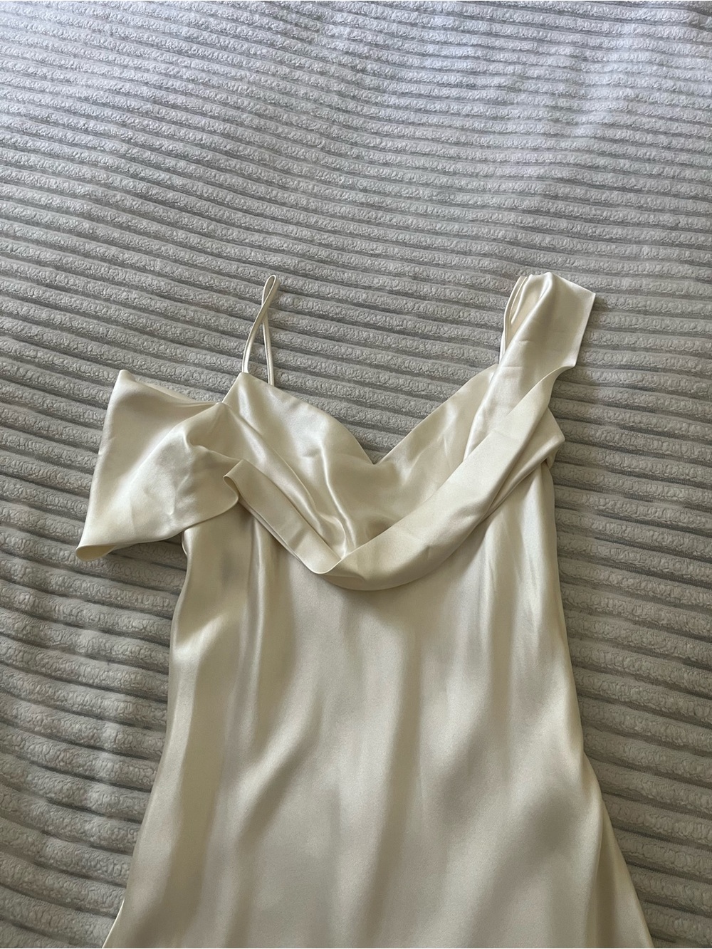 Reformation Ronda Silk Dress in Ivory - Picture 8 of 16